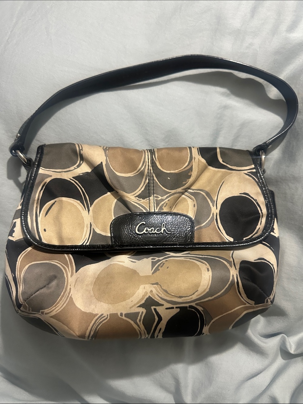 Coach Signature Ashley in Tan, Black, Cream 2000s